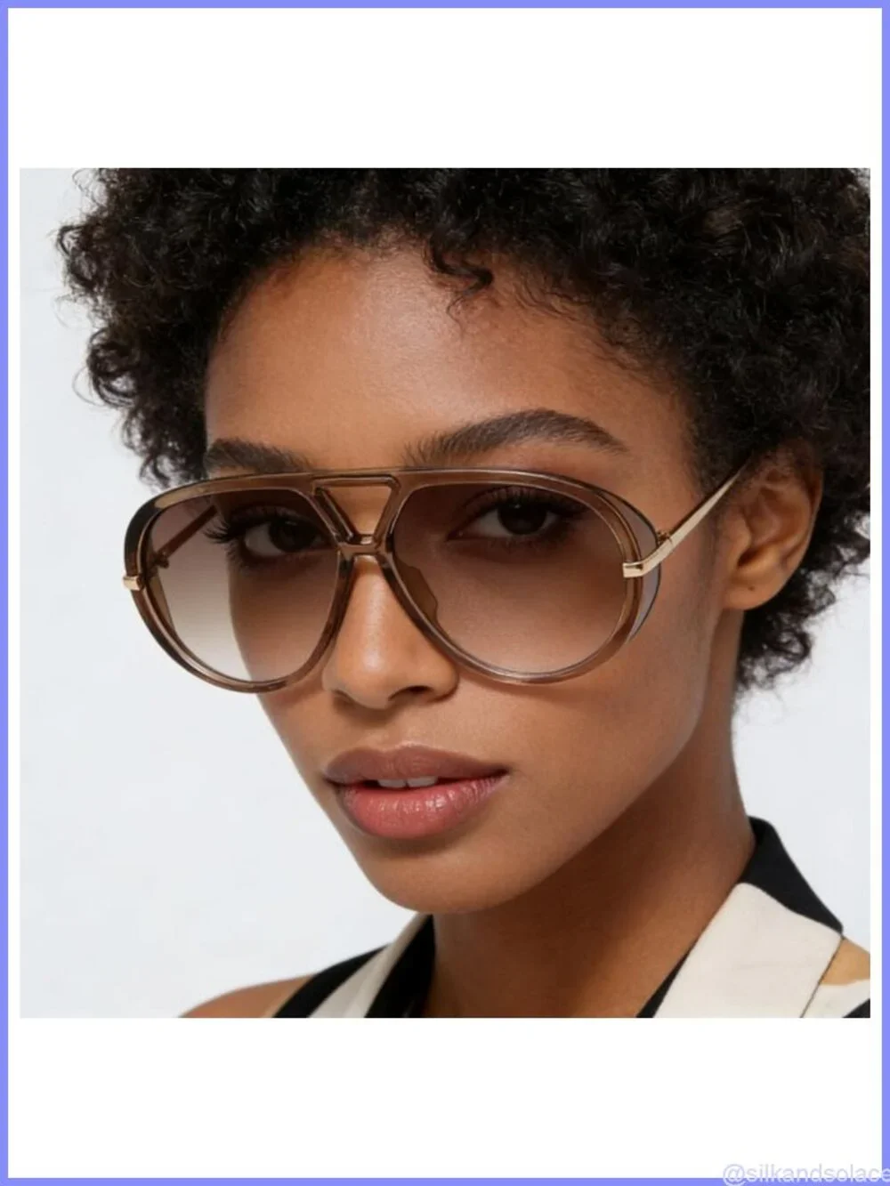 Oversized Aviator Sunglasses Shield Full Frame Gradient Lens UV400